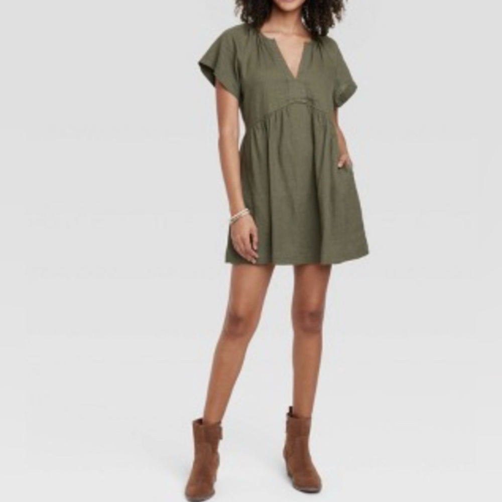 Linen Blend Dress